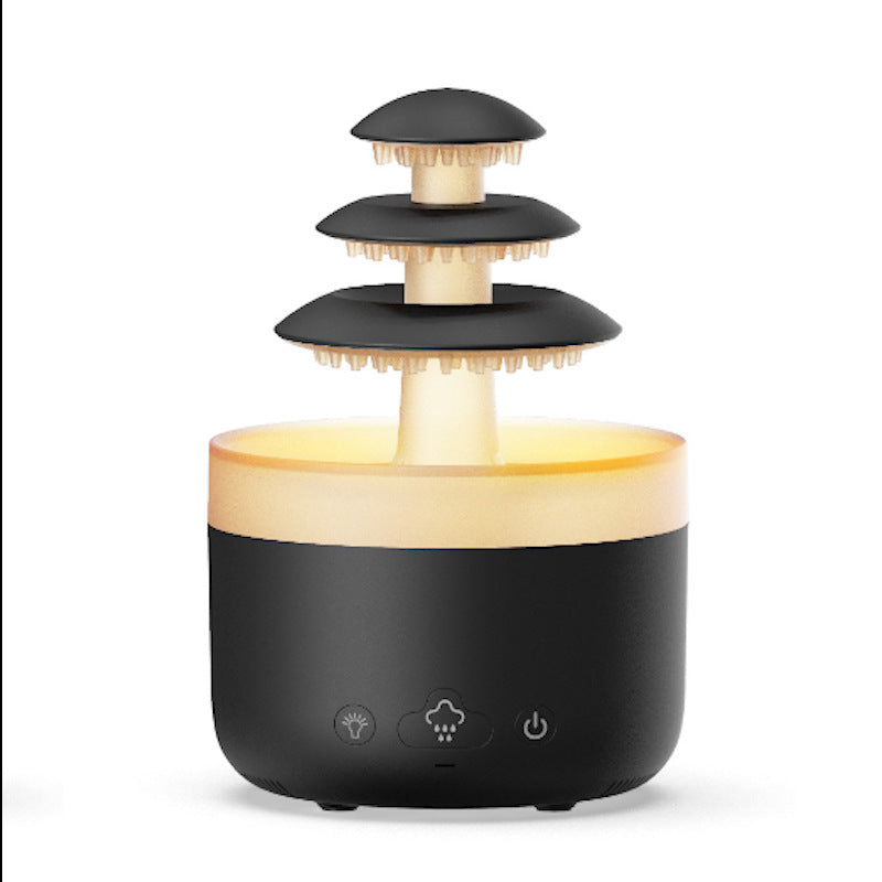 Black and gold humidifier with control buttons on a white background
