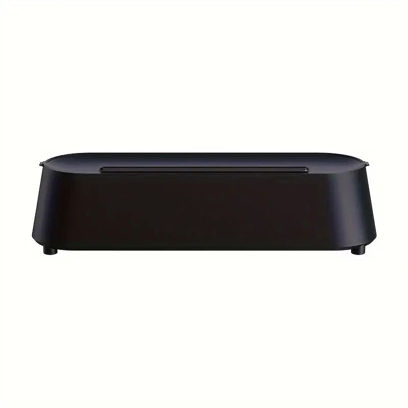 Black electronic device on a white background