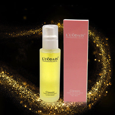 Léodais skincare product bottle and packaging on a glittery black background