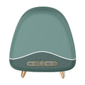Green humidifier with gold accents on a white background