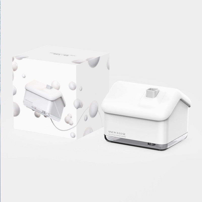 White electronic device with 'Anker' branding on a light gray background