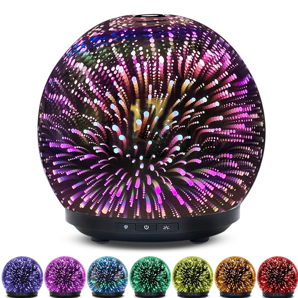 Colorful diffuser with firework design on a white background
