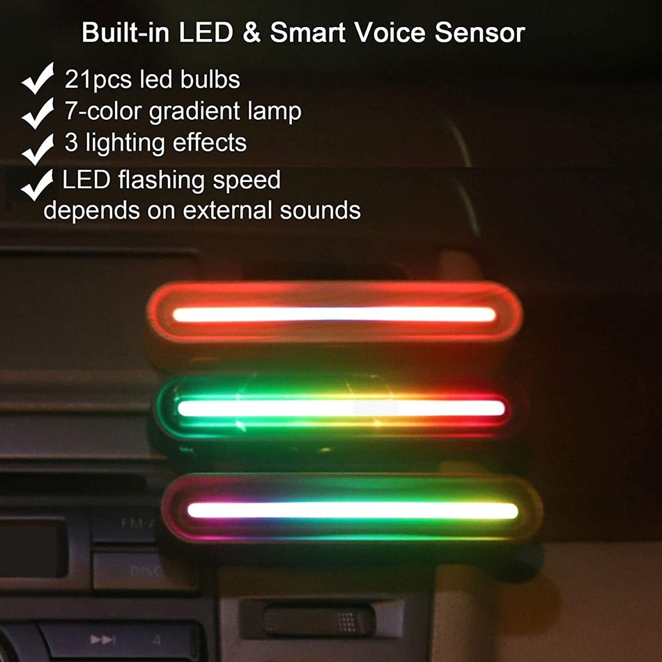 LED light bar with 7-color gradient lamp and built-in sensor on a dark background