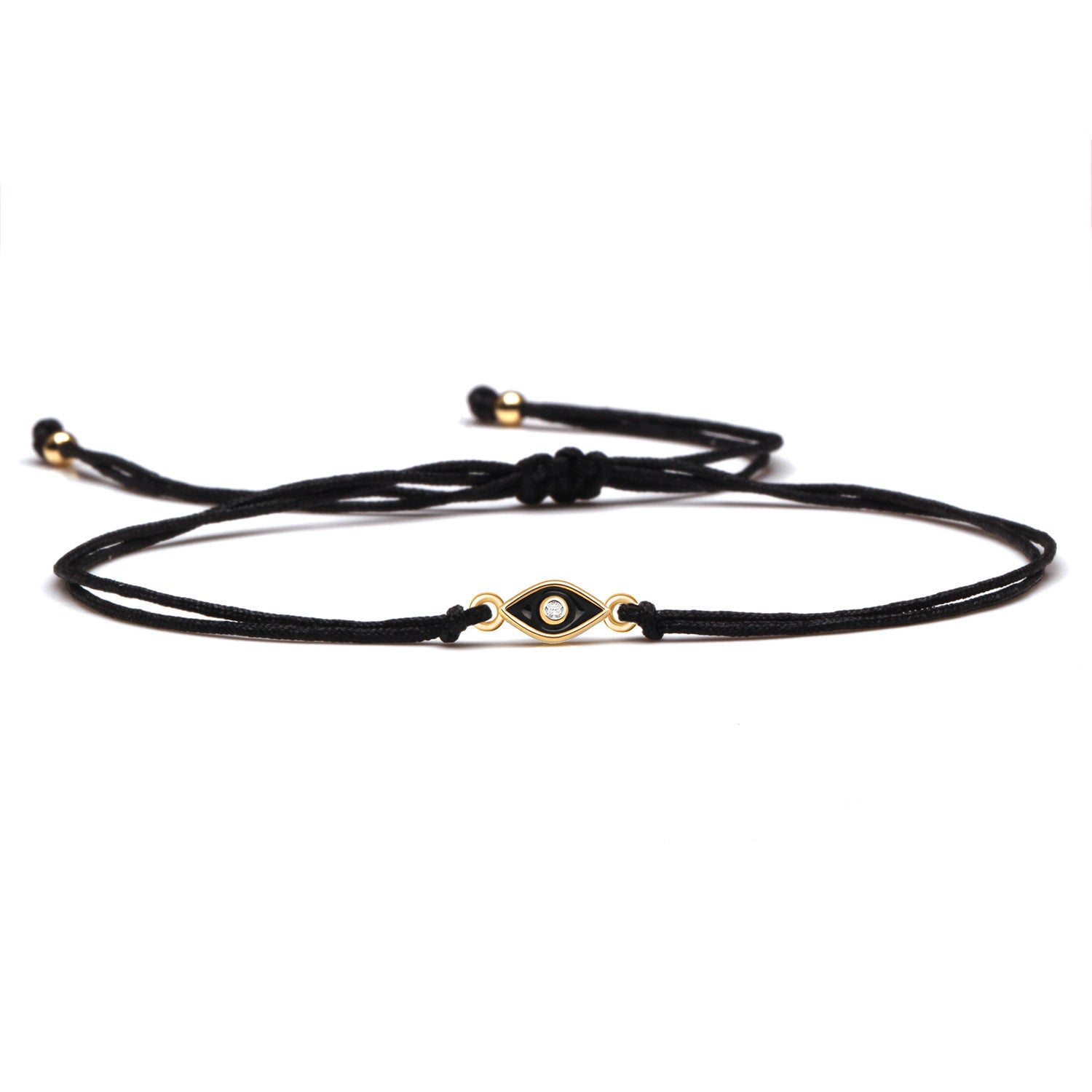 High Quality Black Cubic Zirconia Stones Blue Copper Evil Eye Protection Luck Bracelet Women Fashion Red String Jewelry