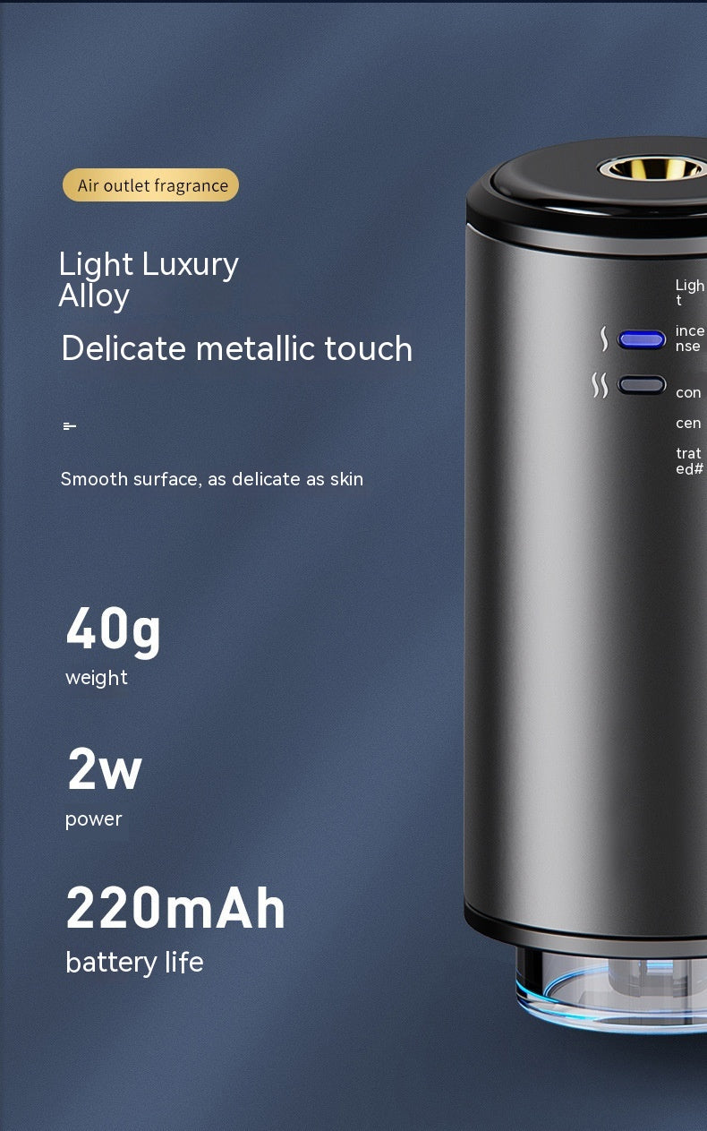 Electronic device with specifications on a blue background