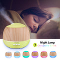 Child sleeping with a night lamp emitting different colors
