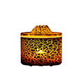 Decorative lamp with a textured surface on a white background