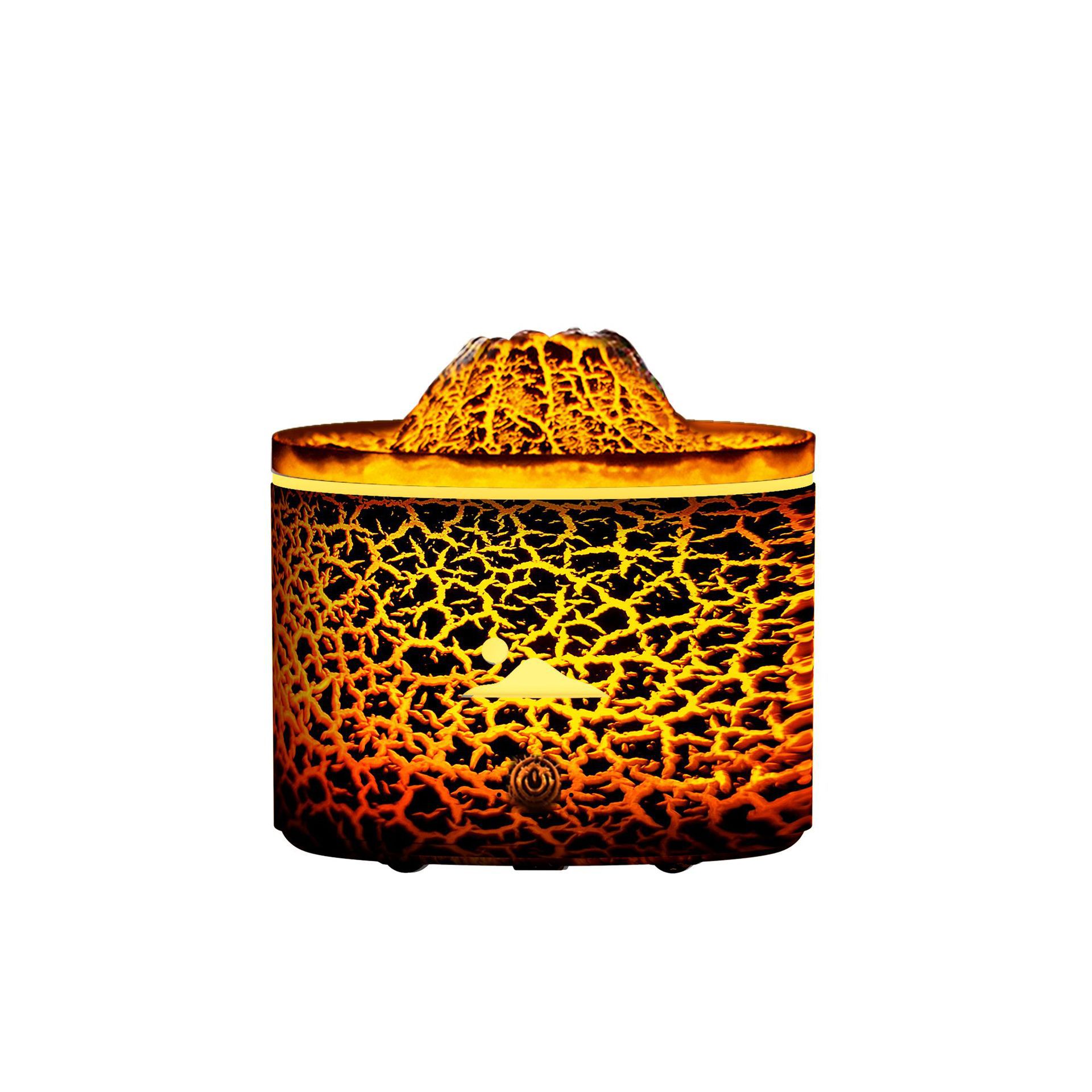 Decorative lamp with a textured surface on a white background
