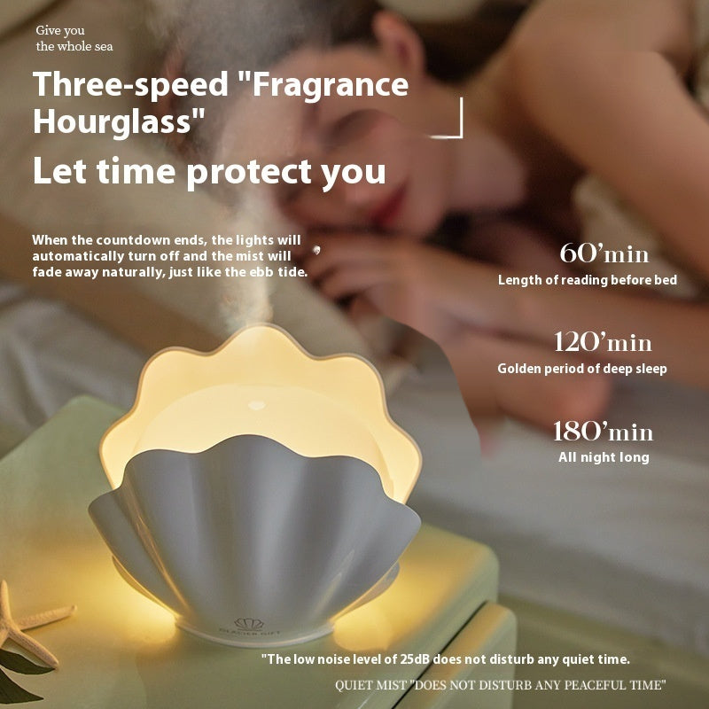 Fragrance diffuser with text describing its features and usage