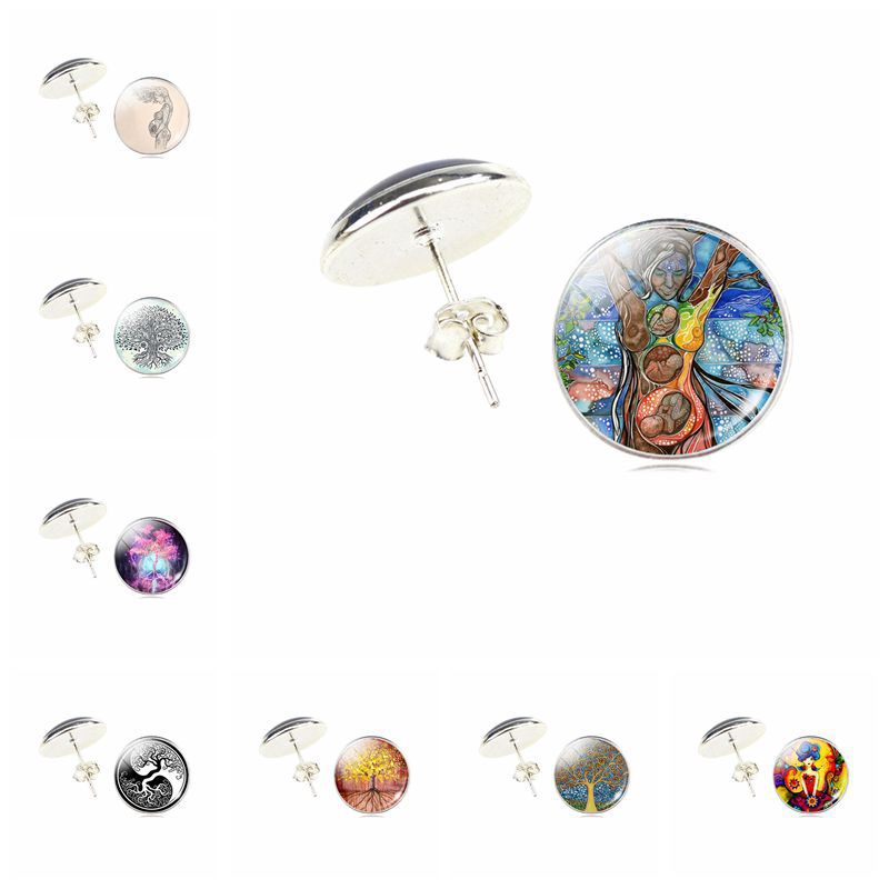 Collection of earrings with various designs on a white background