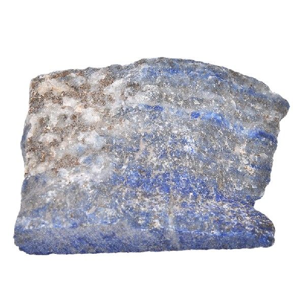 Raw lapis lazuli stone on a white background