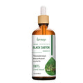 Lansyi Black Castor essential oil dropper bottle on a white background