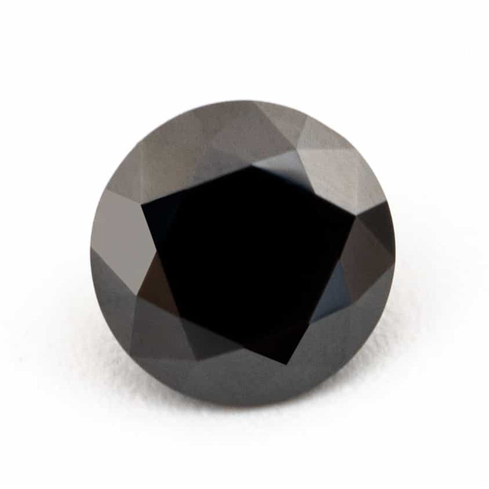 Round black diamond on a white background