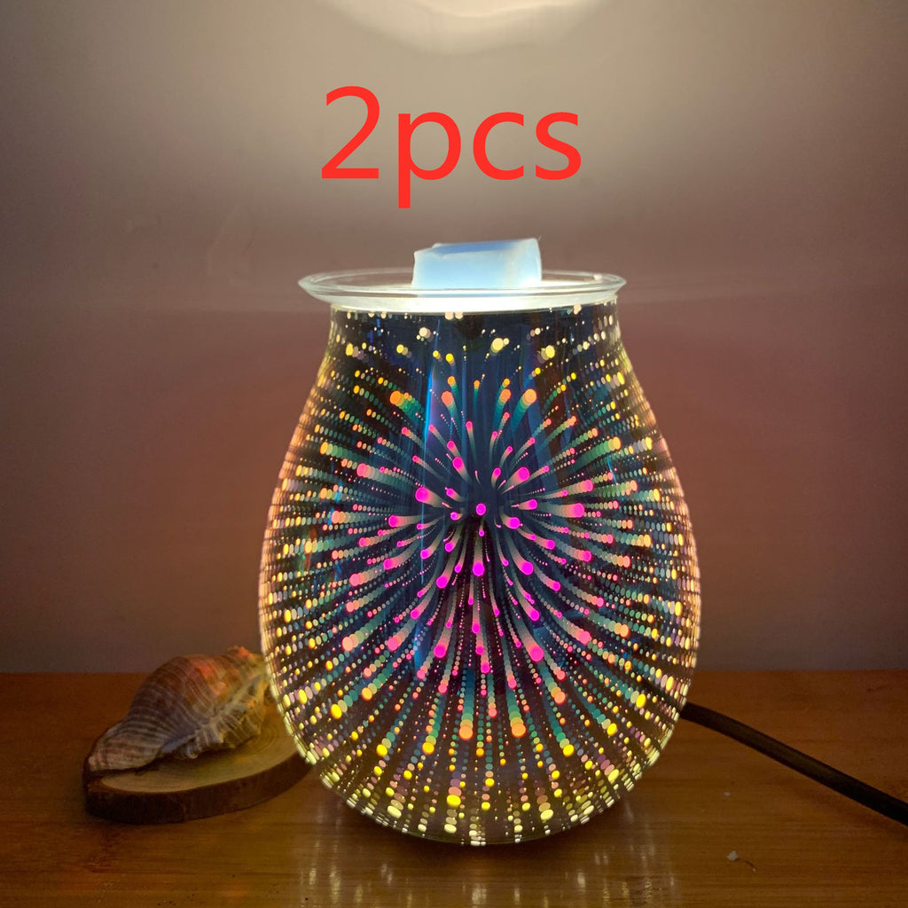 Colorful diffuser on a wooden surface with '3 pcs' text above.