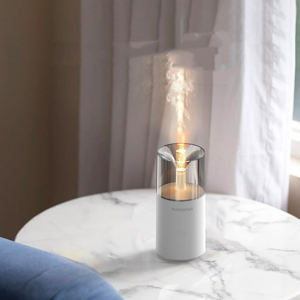 Modern lamp on a marble surface with soft lighting