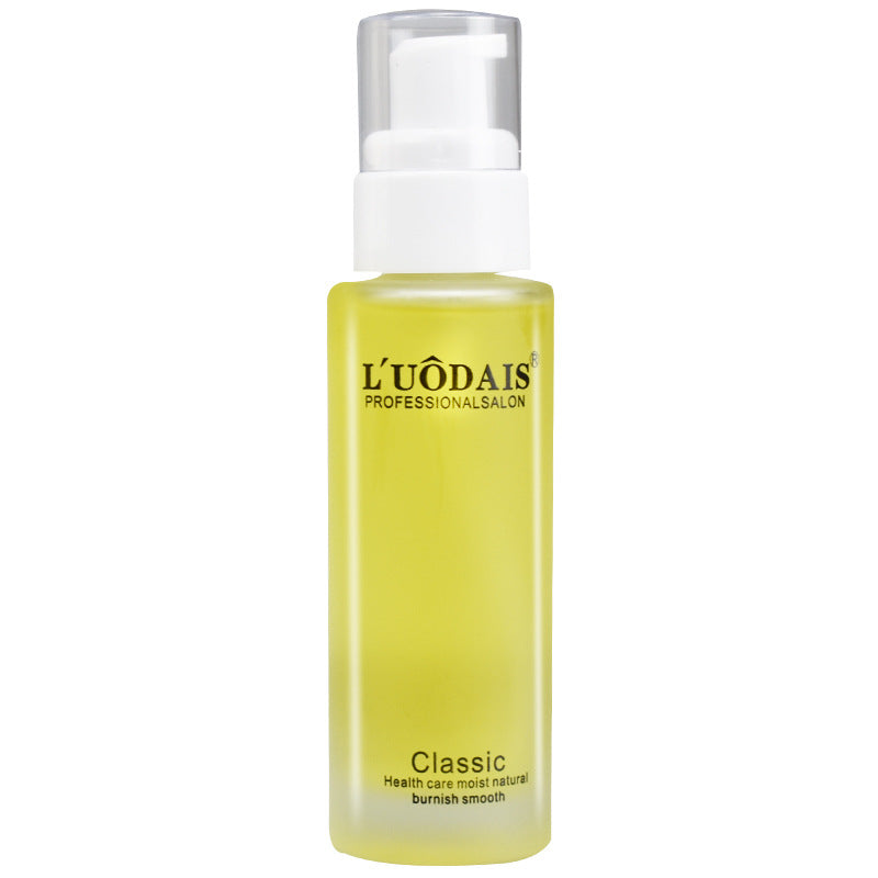 Yellow bottle with white pump labeled 'LÔuÔdis' on a white background