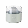 White and gray electronic device on a white background