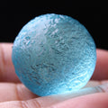 Natural Gemstone Blue Meteorite Single Bead Loose Bead Bracelet Accessories