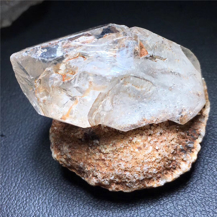 Crystal rock on a dark surface