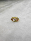 Light-Luxury Personalized Color Gemstone Ring With Exquisite Design And Open Cuff Style