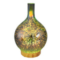 Decorative lamp with a starry night design on a white background