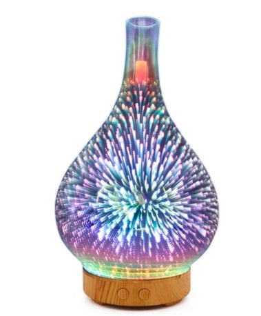 Multicolored, textured diffuser on a white background