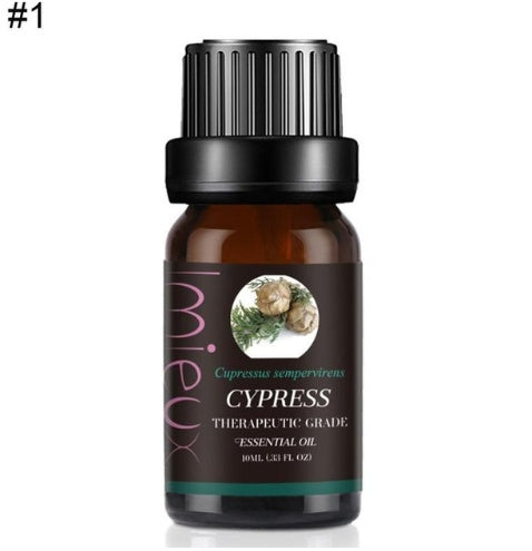 Mieu Cypress essential oil bottle on a white background