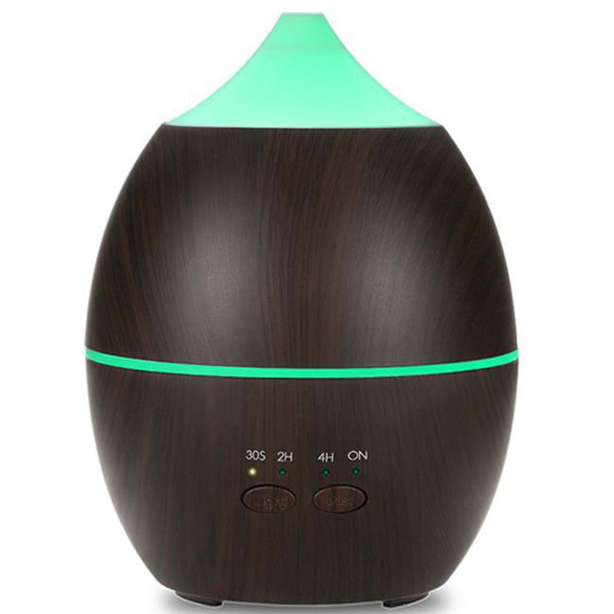 Wooden-textured diffuser with green accents on a white background