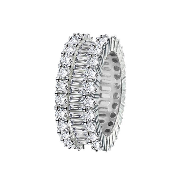 Diamond ring with a white background