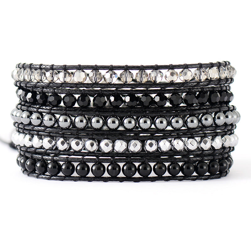 Bourbon Bohemia Stone Crystal Handmade Beaded Bracelet