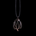 Decorative pendant necklace on a black background