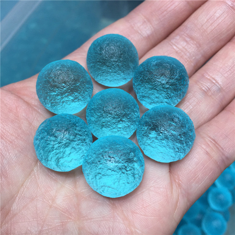 Natural Gemstone Blue Meteorite Single Bead Loose Bead Bracelet Accessories