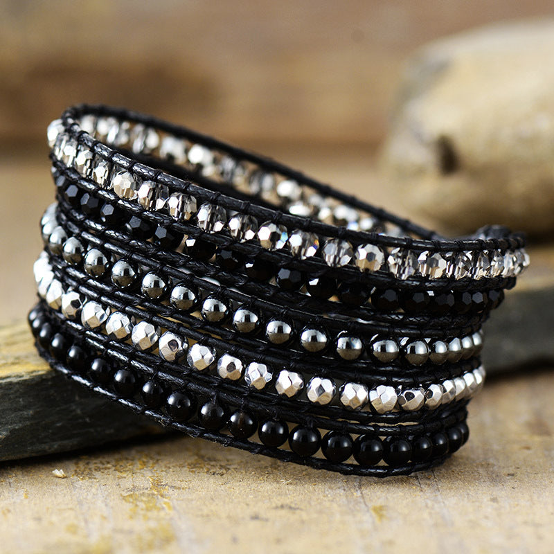 Bourbon Bohemia Stone Crystal Handmade Beaded Bracelet