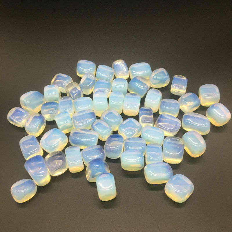 Opalite stones on a dark background