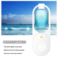 Perfume bottle with ocean view in the background