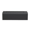 Rectangular black object on a white background