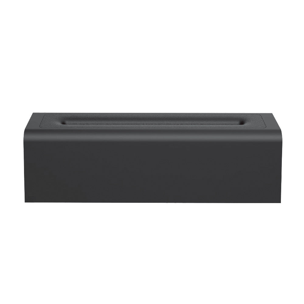 Rectangular black object on a white background