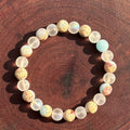 Handmade Woven Wooden Pattern Mineral Blue Gemstone Powder Crystal Yellow Tigre Eye Purple Green Cat's Eye Stone Hand Bracelet For Women Men Fashion Jewelry