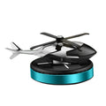 Helicopter toy with black and blue design on a white background