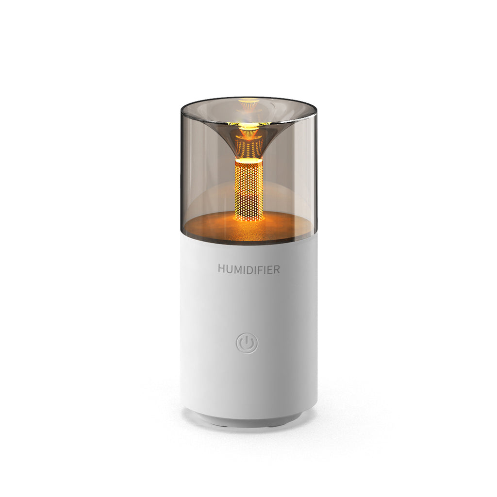 Humidifier with a clear top section on a white background