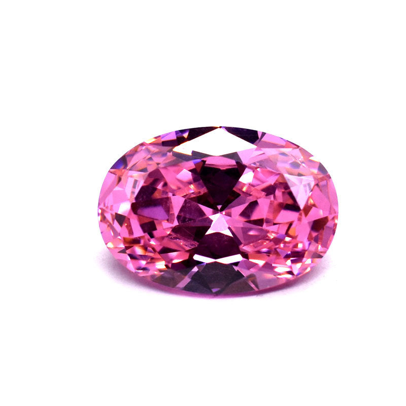 Pink gemstone on a white background