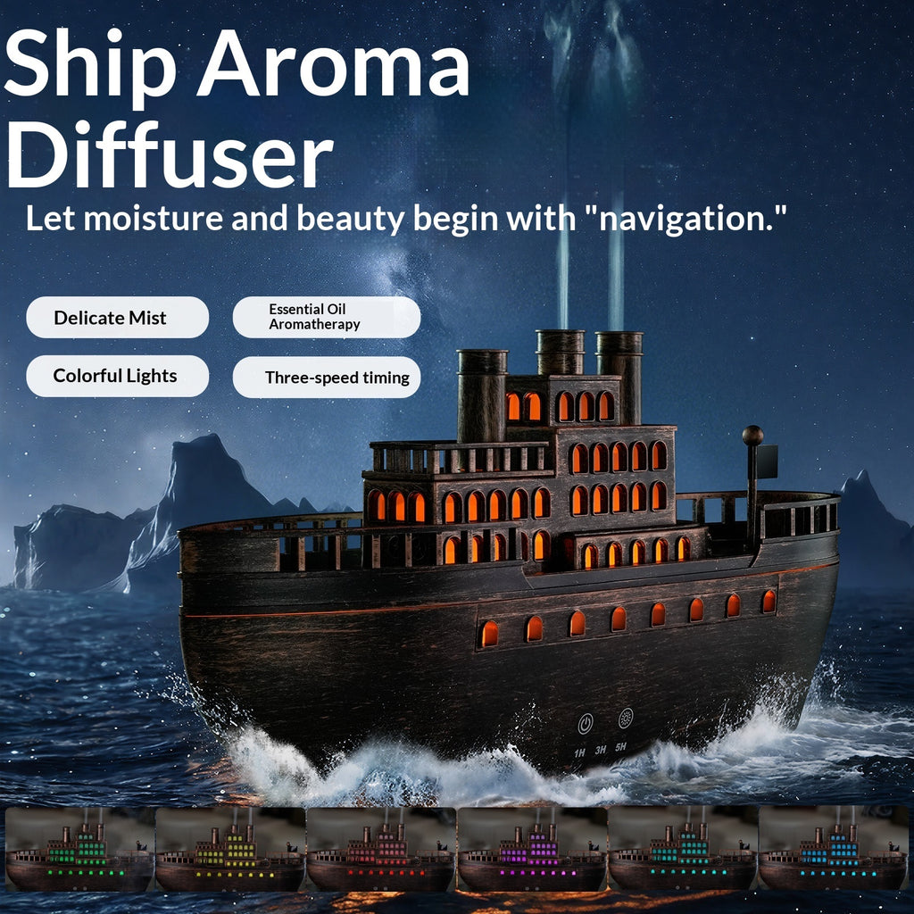 Ship Aroma Diffuser with ocean and iceberg background
