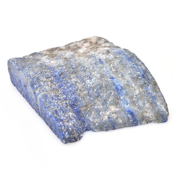 Raw blue stone on a white background