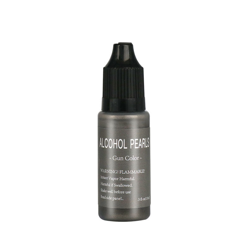 Bottle of Alcohol Pearls with gun color on a white background