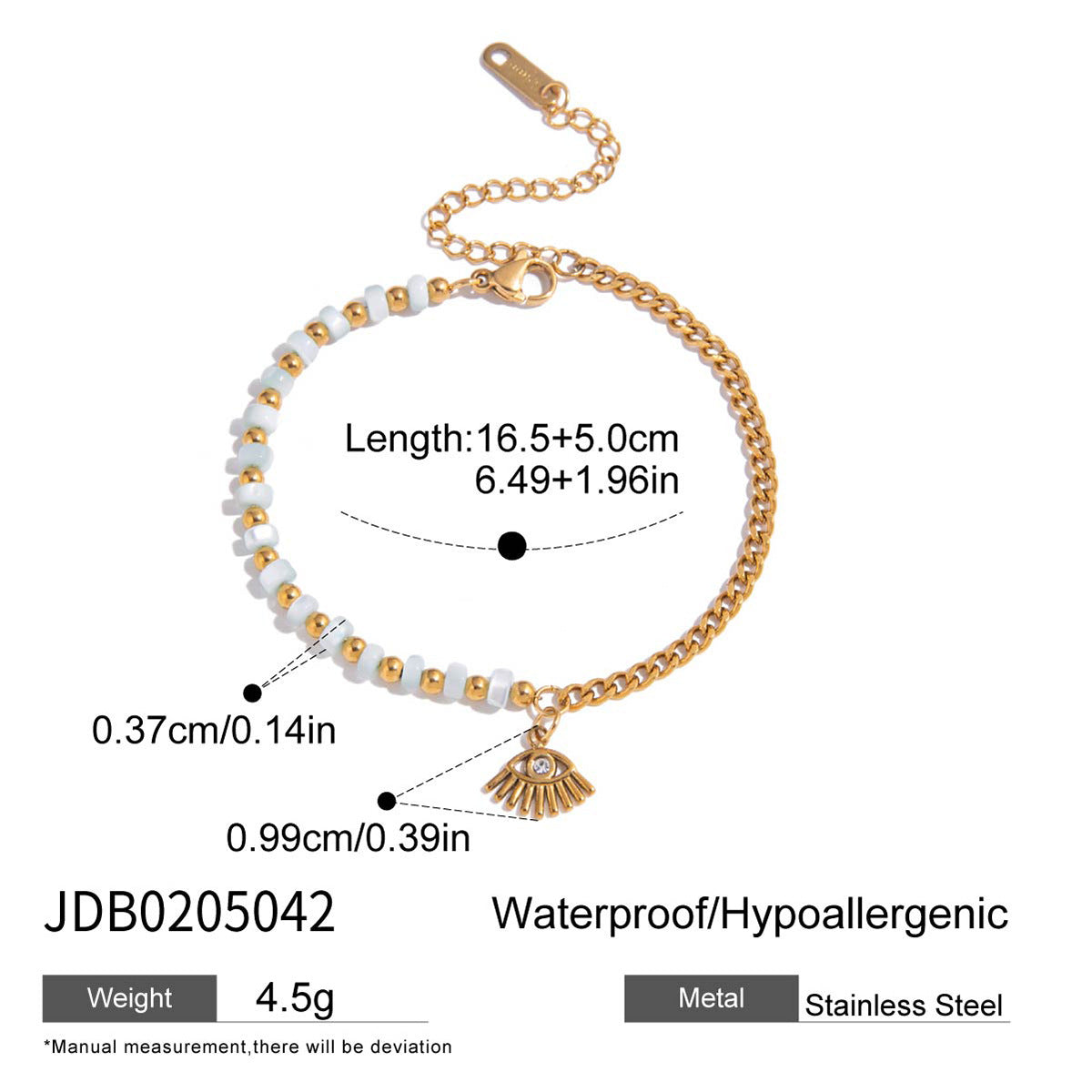 Instagram-style Fashion Accessory Handcrafted Beaded Bracelet With Natural Stones