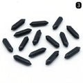 Black crystal points on a white background