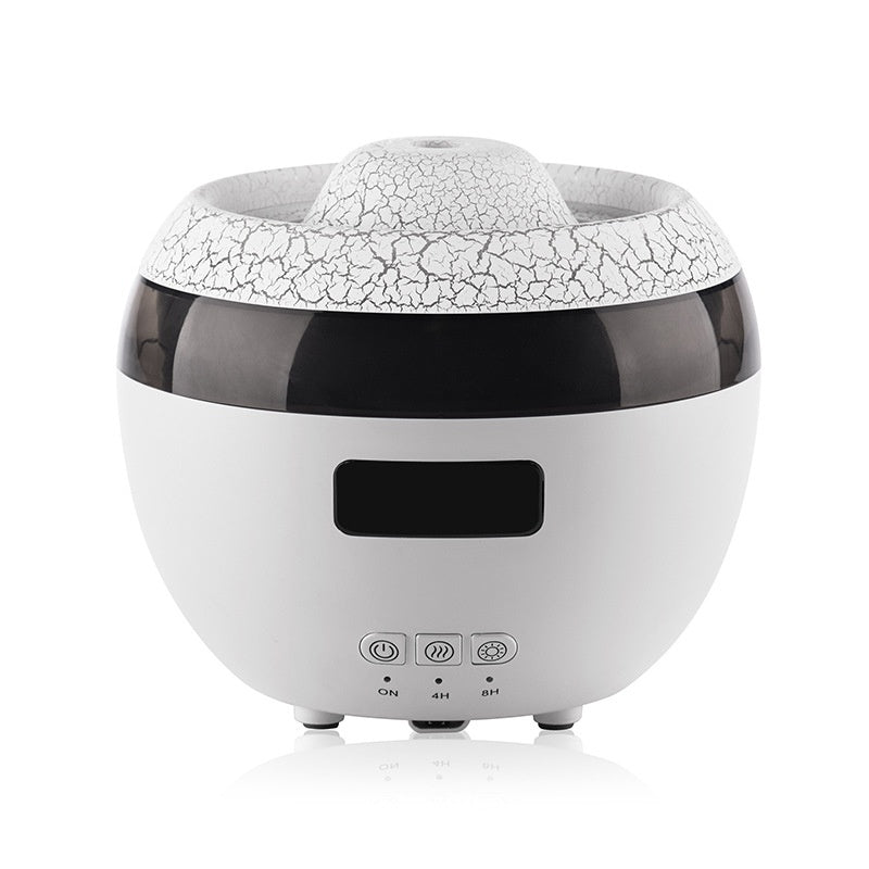 White and black cracked-patterned diffuser on a white background
